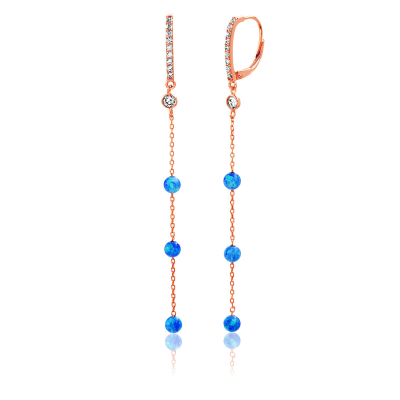 Rose Opal Beads Earring