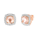 Rose Morganite CZ Earring