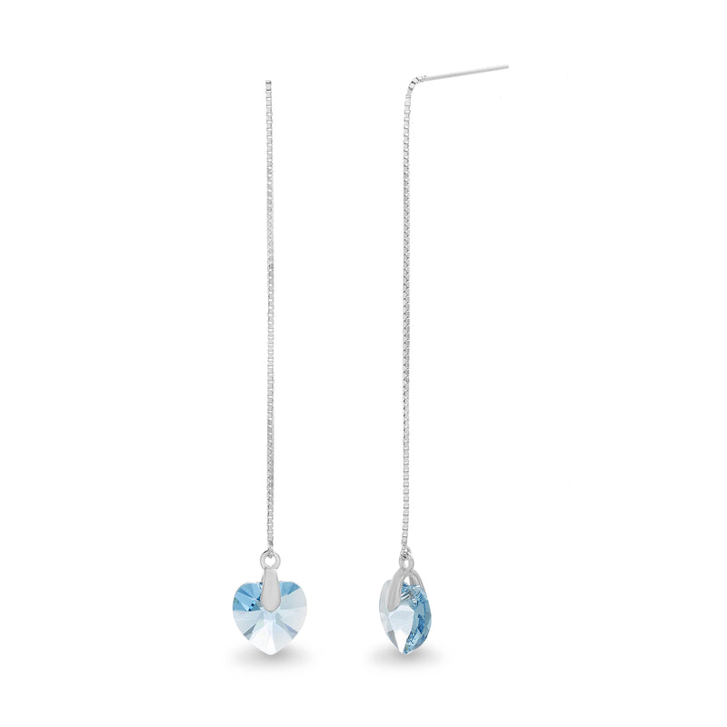 Xsilver Crystal Threader Earring