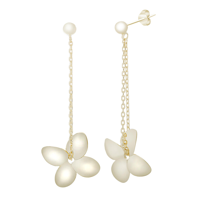 Xgold Flower Drop Post Earring