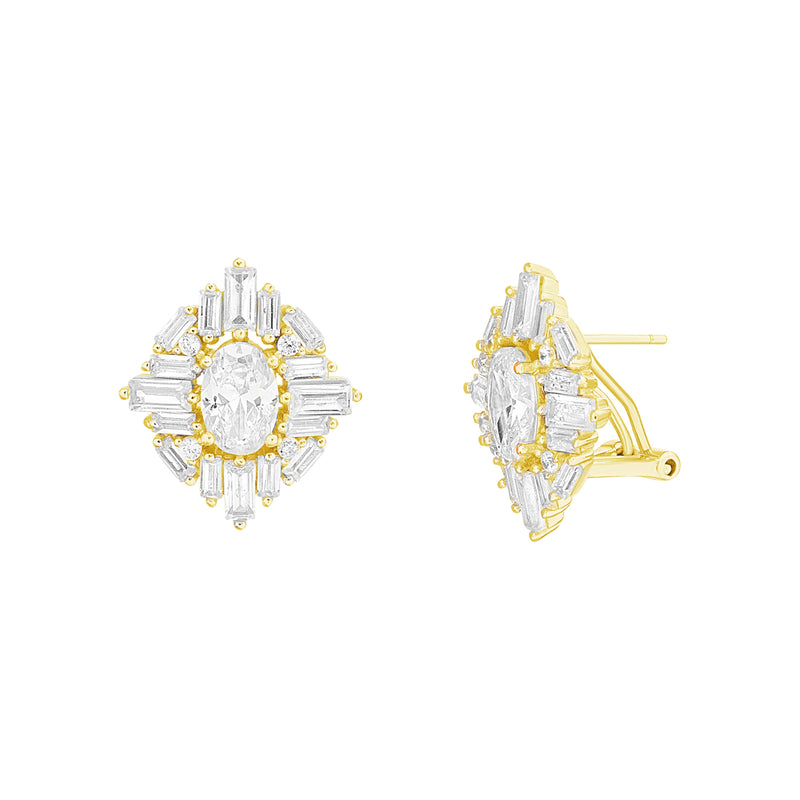 Xgold CZ Diamond Shape Earring