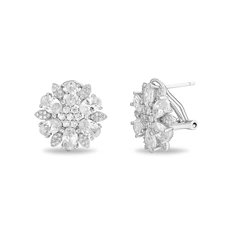 Xsilver CZ Flower Design Earring