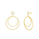 Xgold Pearl Open Circle Earring