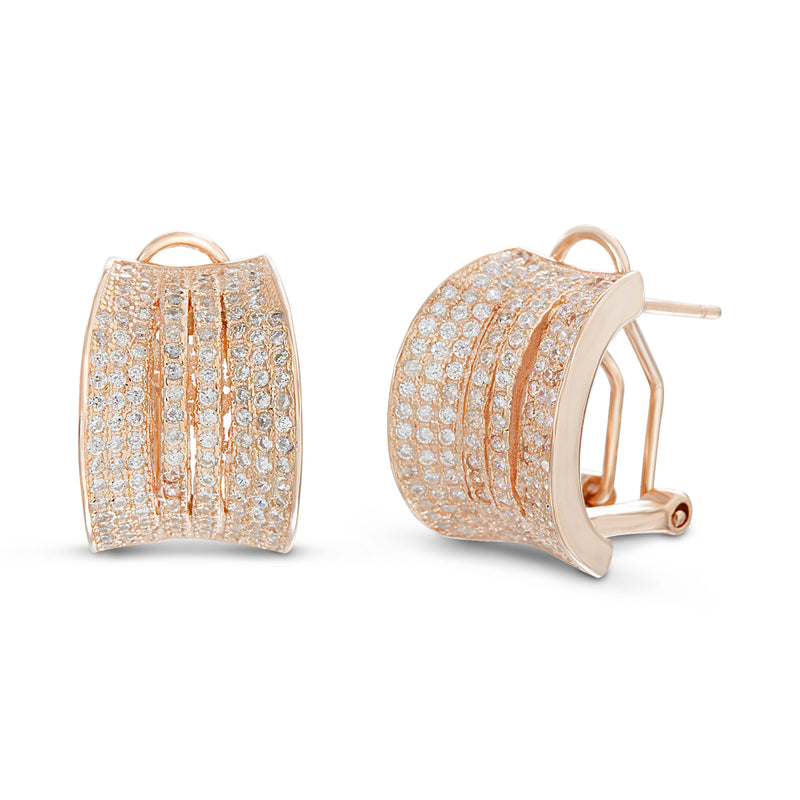 Rose CZ Multi Strand Earring