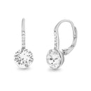 Sterling Silver Swarovski Crystal Leverback Earring