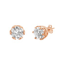 Rose CZ Stud Earring