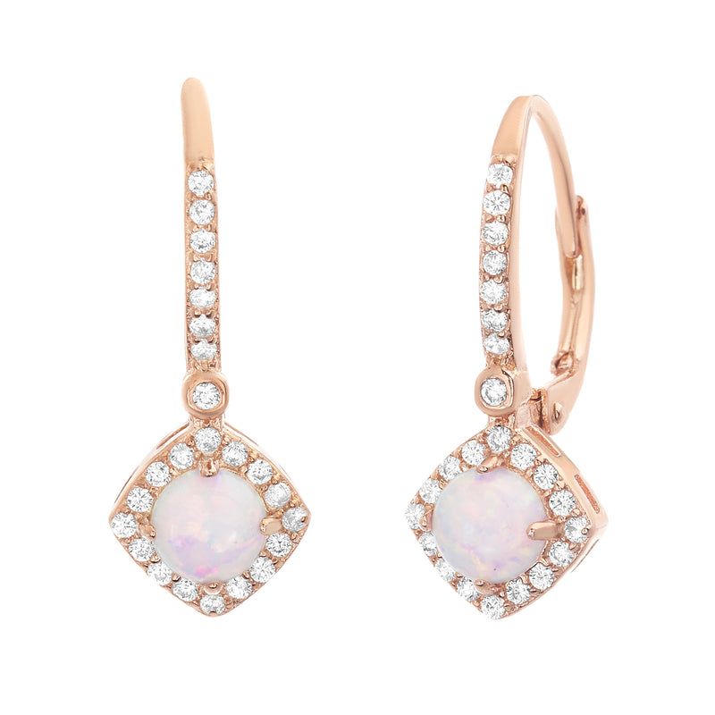 Rose Opal Charm Earring