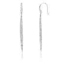 Silver CZ Long Spike Earring