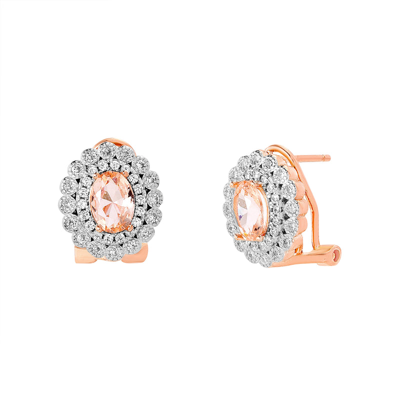 Xtt Morganite CZ Leverback Earring