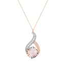 Tt CZ Swirl Pendant Necklace