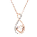 2T Mrgnt QrtzandCZ Swirl Necklace