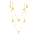 Gold Heart Stations Necklace