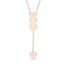 Sterling Silver Polished Heart Drop Necklace