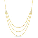 Sterling Silver CZ Layered Necklace