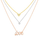 Xsilver Tri-C Layered Necklace