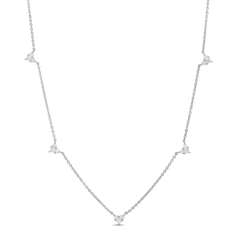 Sterling Silver CZ Dangle Necklace