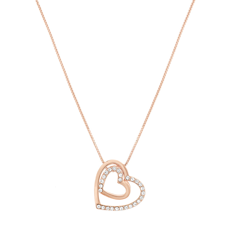 Sterling Silver Double Heart Necklace