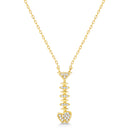 Sterling Silver CZ Triangle-Heart Arrow Necklace