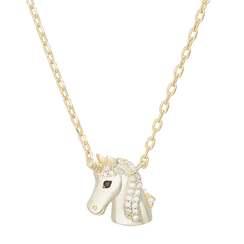 Xgold CZ Unicorn Necklace