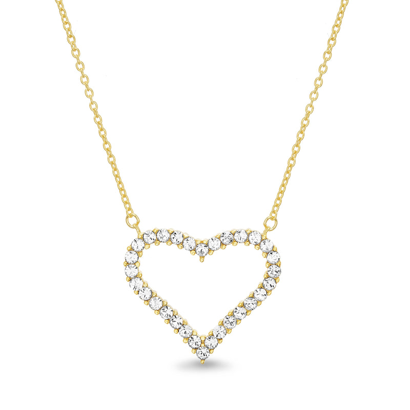 Xgold Crystal Heart Necklace