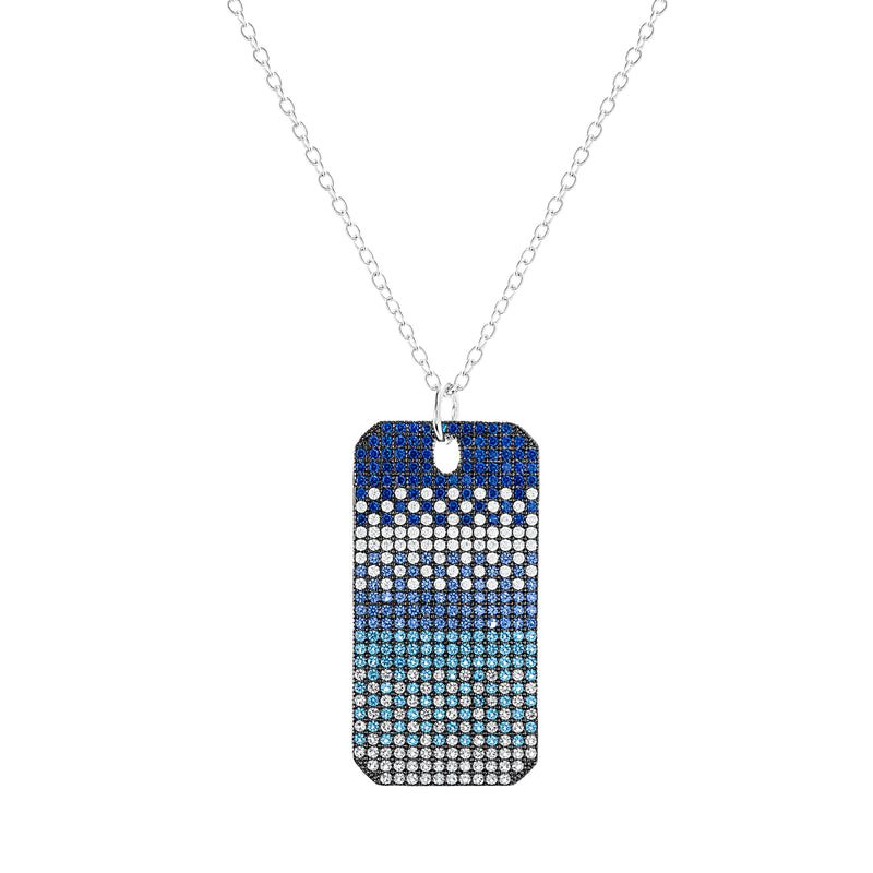 Xtt CZ Dogtag Necklace