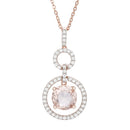 Tt Morganite CZ Circle Necklace