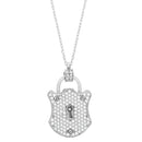 Silver CZ Locket Necklace