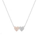 Tt CZ Double Hearts Necklace