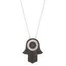 Tt CZ Hamsa Station Necklace