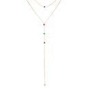 Xrose CZ Bezel Station Necklace