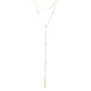 Gold CZ Bezel Layered Necklace
