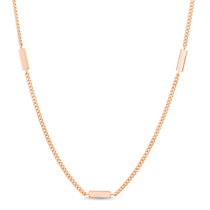 Rose Curb Chain Choker Necklace