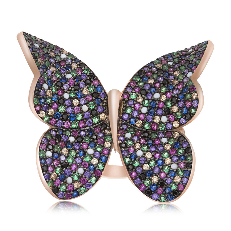 Tt CZ Butterfly Ring