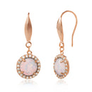 Rose Opal-CZ Border Hook Earring