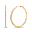 Gold CZ 35Mm Hoop Earring
