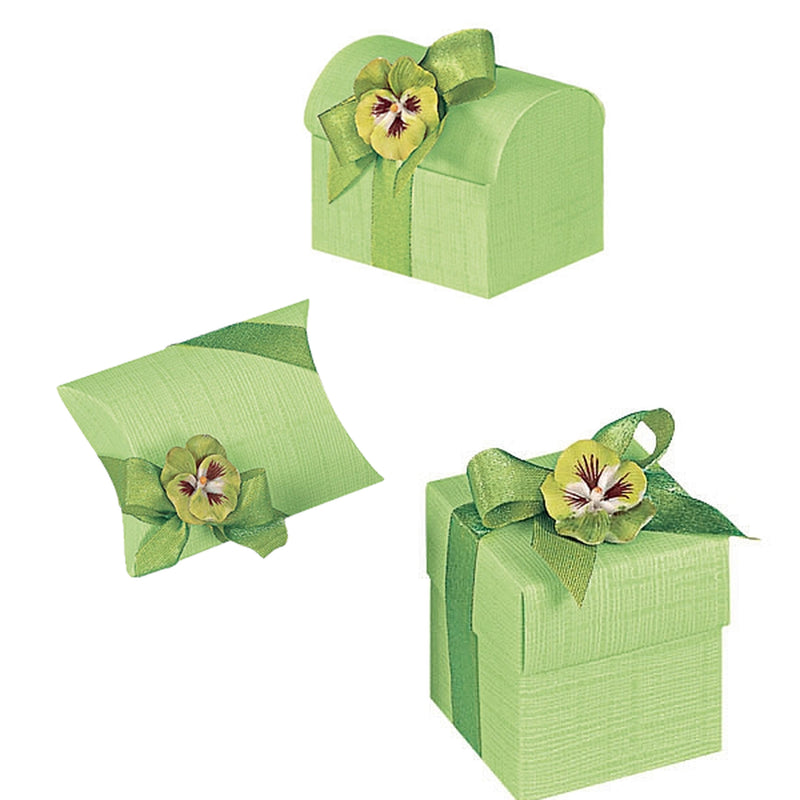 Lime Linen Confection Boxes