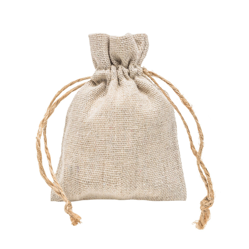 Linen Pouch with Hemp Cord