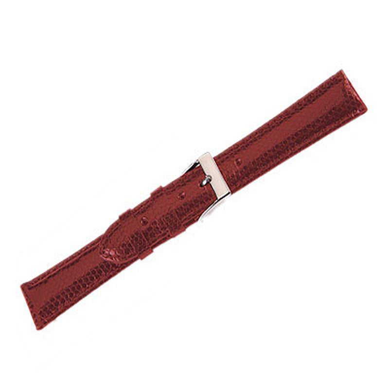 Leather Watch Band Genuine Lizard Red (14mm) Regular