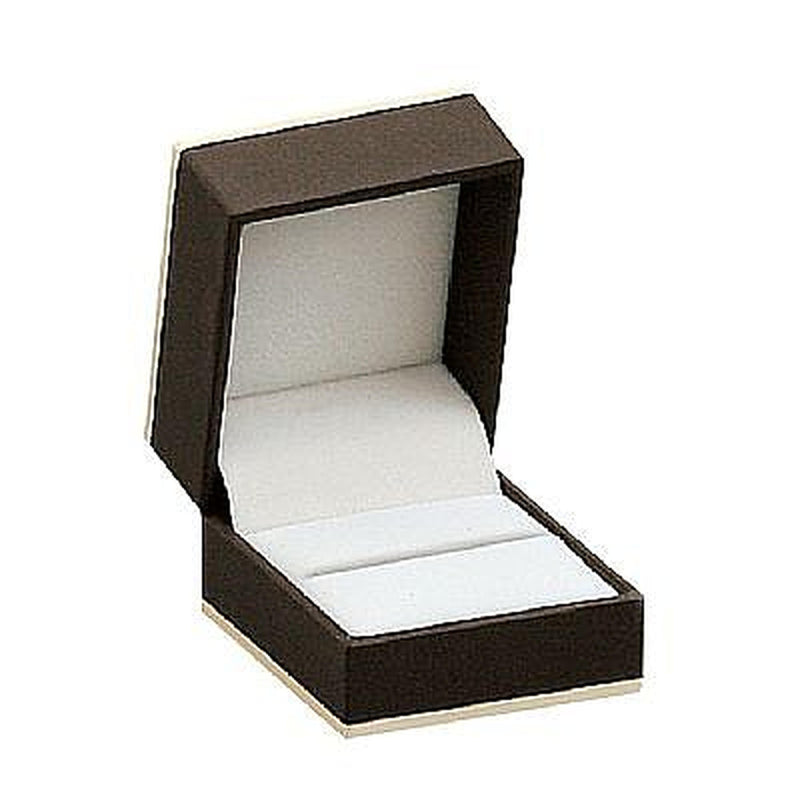 Paper Covered Single Ring Box with Fine Contrasting Rim