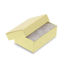 Silver and Gold Linen Cotton Filled Cardboard Box