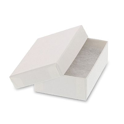 White Swirl Cotton Filled Cardboard Boxes