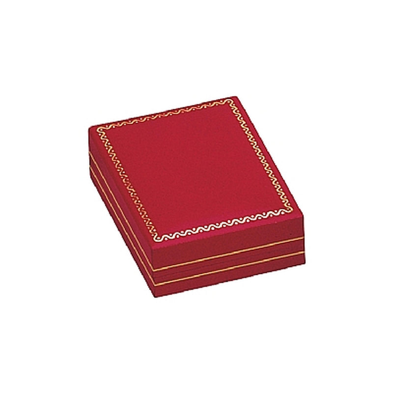 Paper Covered Pendant Box with Gold Accent - Reversible Pad