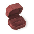 Single Ring Box Wrapped and Lined with Rich Nova Suede