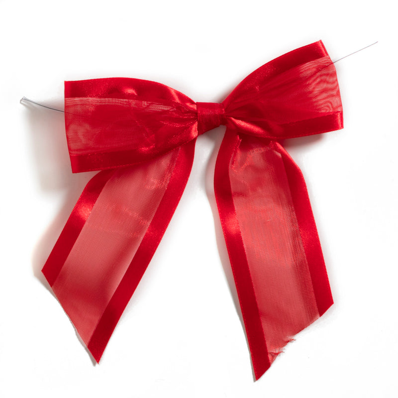 Organza Satin-Edged Bow with Twist Tie