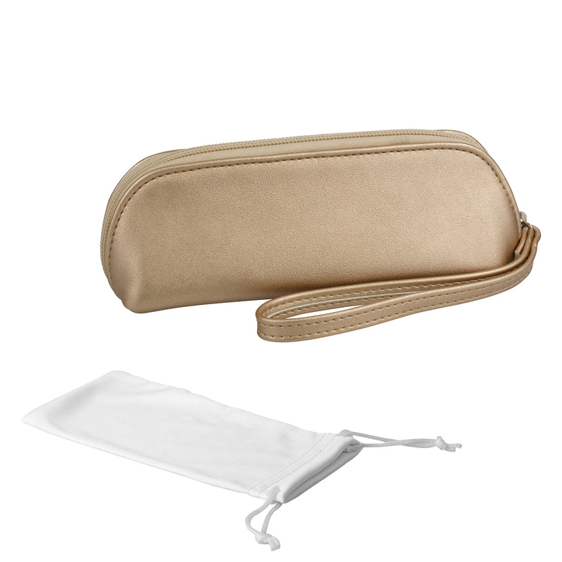 Luxury Zipped Leatherette Case with Additional Pouch