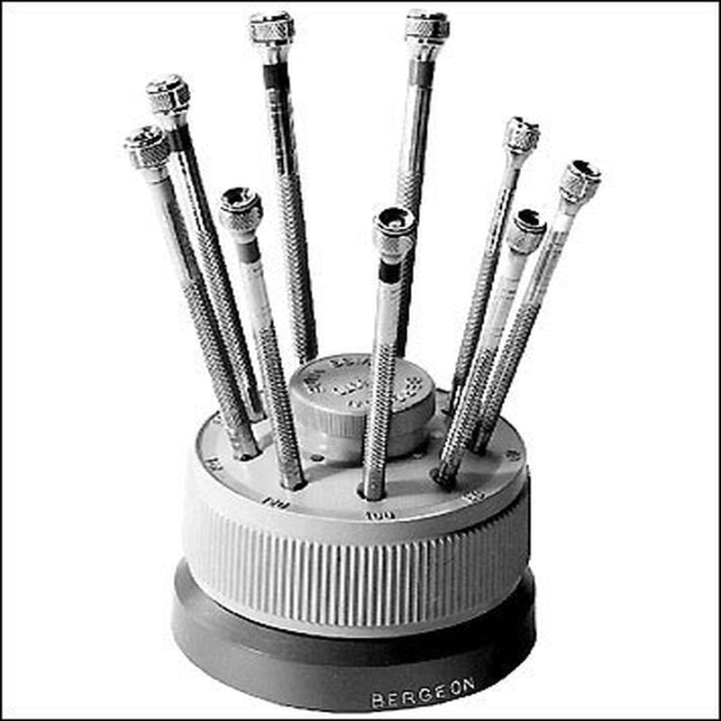 9 SCREWDRIVERS-ROTATING STAND