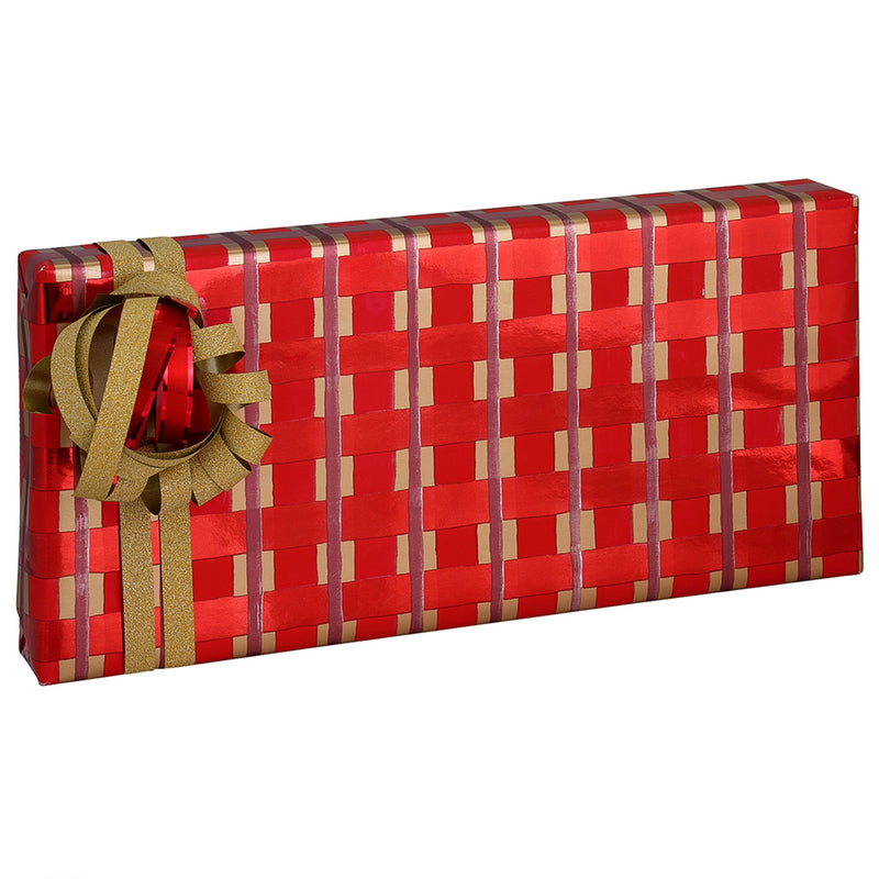 Red Plaid Printed Wrapping Paper - 24" x 330'