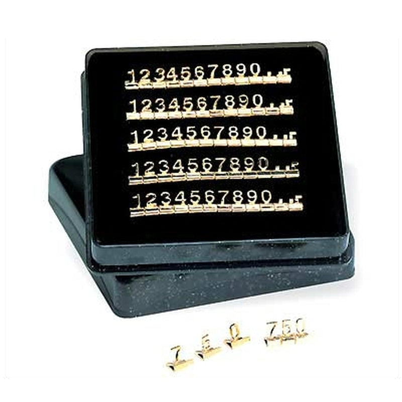 Gold Plated Cubic Numbers - 10 Sets of 0-9