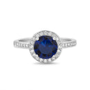 Sterling Silver Rh CZ Solitaire Enggmnt Ring