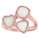 Rose CZ and Multi Opal Ring